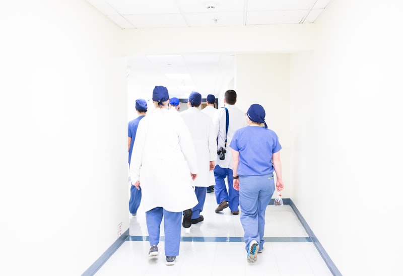 Medical team working together in hospital