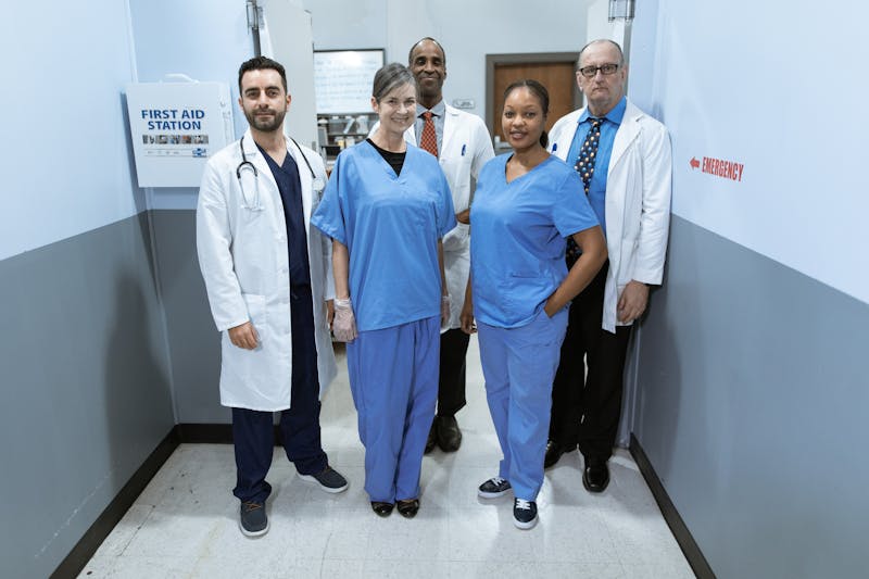 Hospital medical team providing cancer treatment