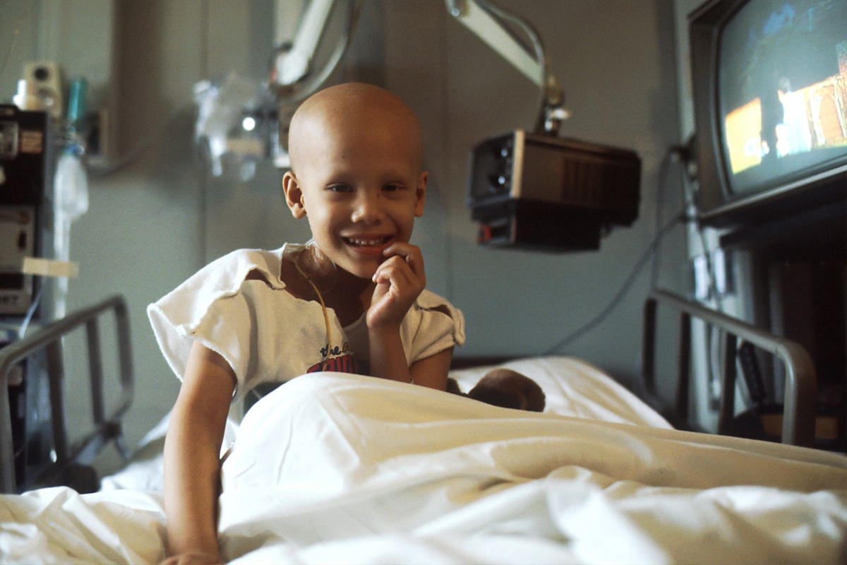 Child patient receiving medical care